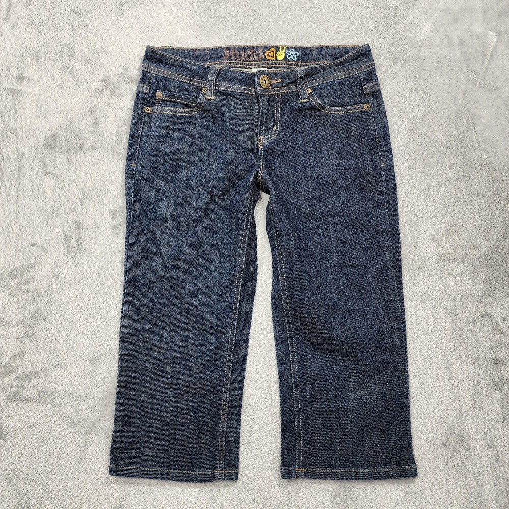 Vintage Mudd Jeans Womens 3 Juniors Blue Low Rise Capri Crop Stretch Denim